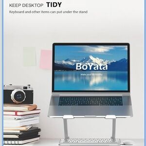 BoYata Laptop Stand, Adjustable Multi-Angle Laptop Holder